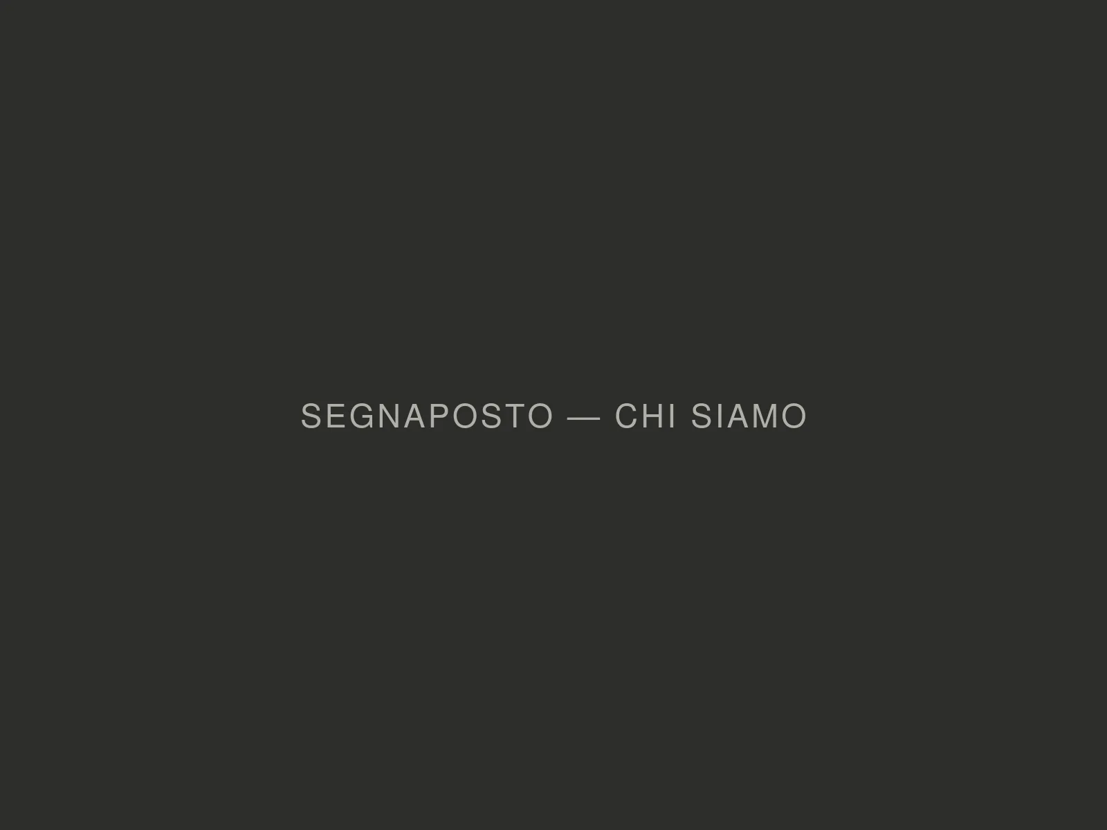 Segnaposto Chi Siamo