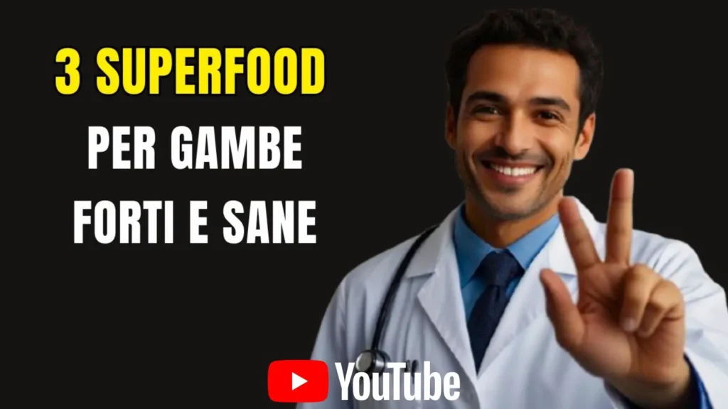 Guarda su YouTube il video sui 3 alimenti per gambe forti e resistenti