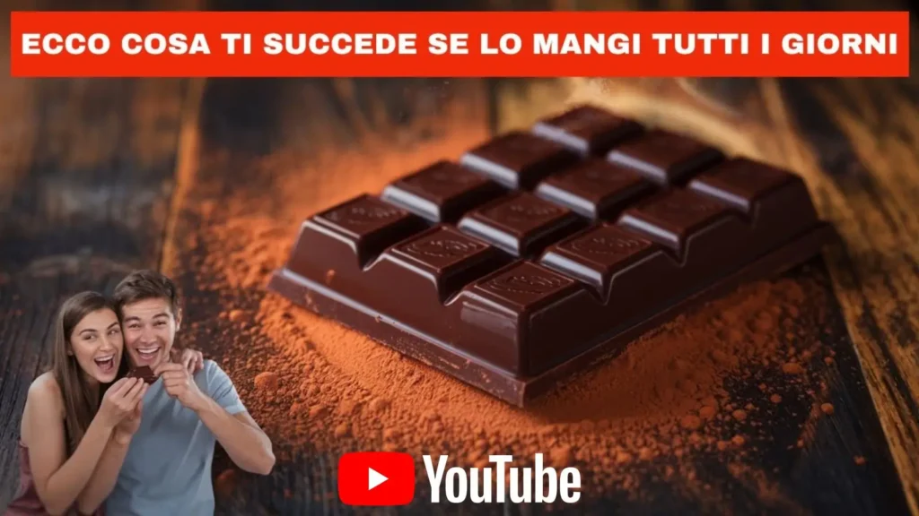 Guarda su YouTube il video sui benefici del cioccolato fondente