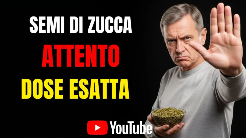 Guarda su YouTube il video sulla dose giusta di semi di zucca dopo i 50