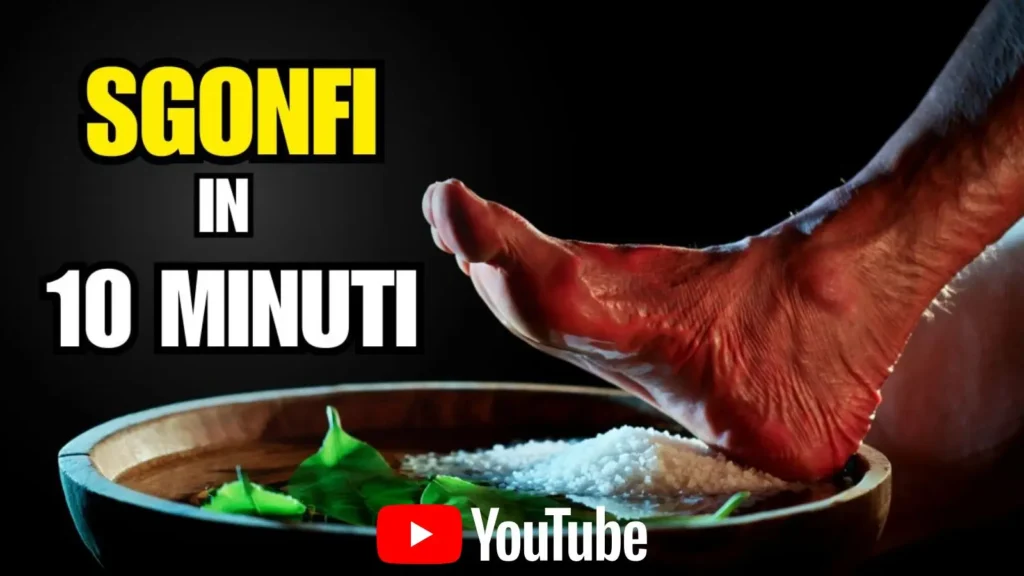 Guarda su YouTube il video sulle abitudini serali contro i piedi gonfi