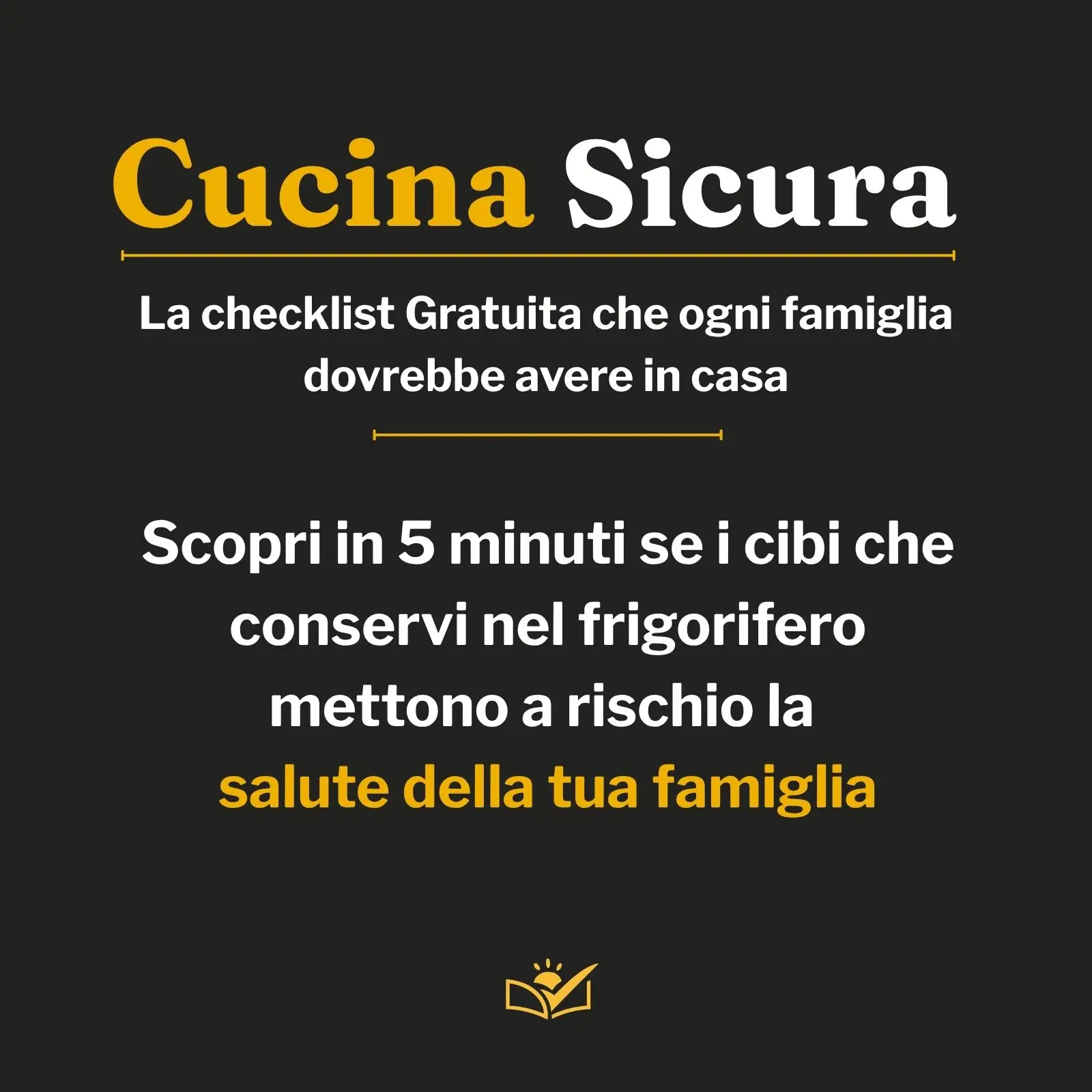 Copertina della Guida Cucina Sicura: la checklist gratuita che ogni famiglia dovrebbe avere in casa