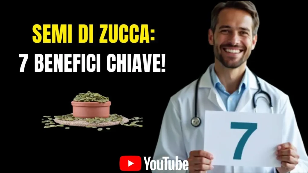 Guarda su YouTube il video sui benefici dei semi di zucca